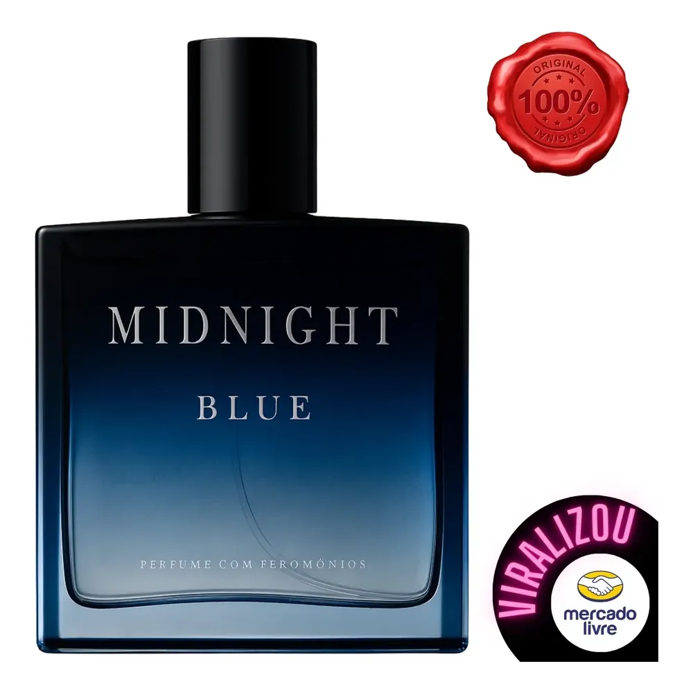 Perfume Masculino Midnight Blue 100ml Essência Importada