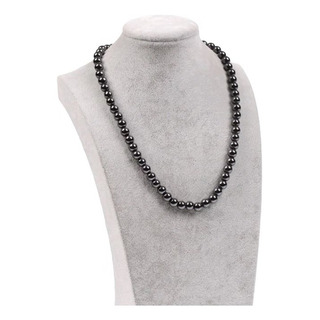 Colar Hematita Imantada Pedra Natural 8mm - Envio Imediato Colar Hematita Imantada Pedra Natural 8mm - Envio Imediato
