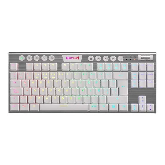 Teclado Mecánico Redragon Horus White K622w-rgb Tkl-español