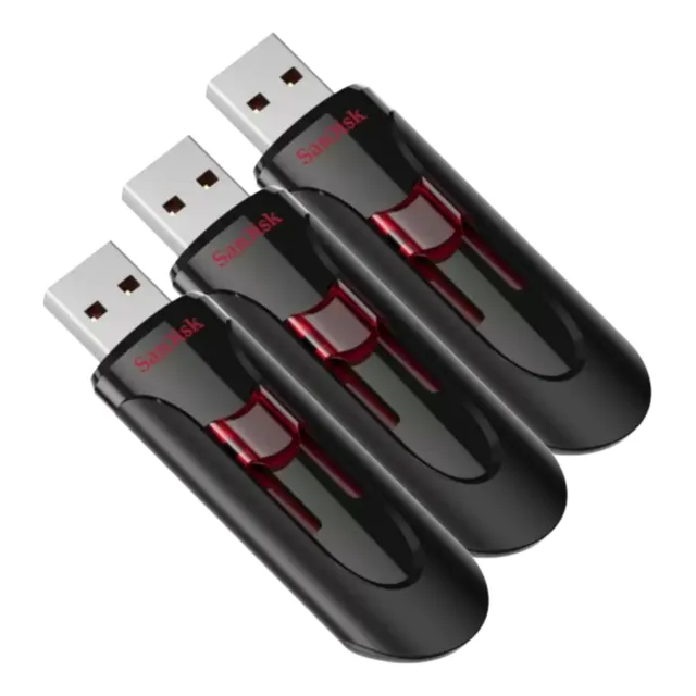 Pack X3 Pendrive 64gb Usb 3.0 Pen Sandisk Cruzer Glide Veloz