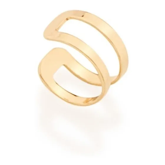 Brinco Rommanel Piercing De Pressão Meia Argola 526091