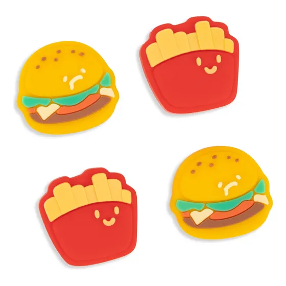 Pacote De 4 Cápsulas De Silicone Para Joycon - Chips Burger