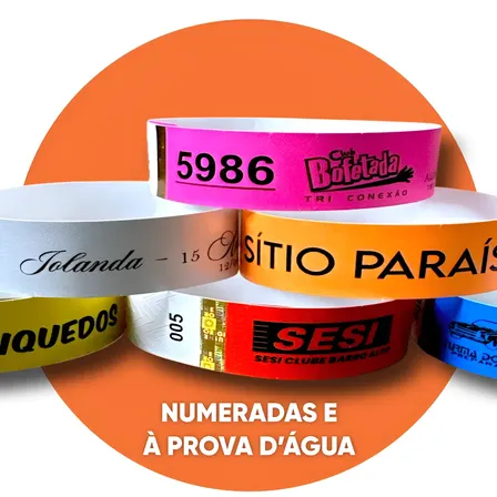 1000 Pulseira De Identificação Personalizada Festa Eventos A Definir