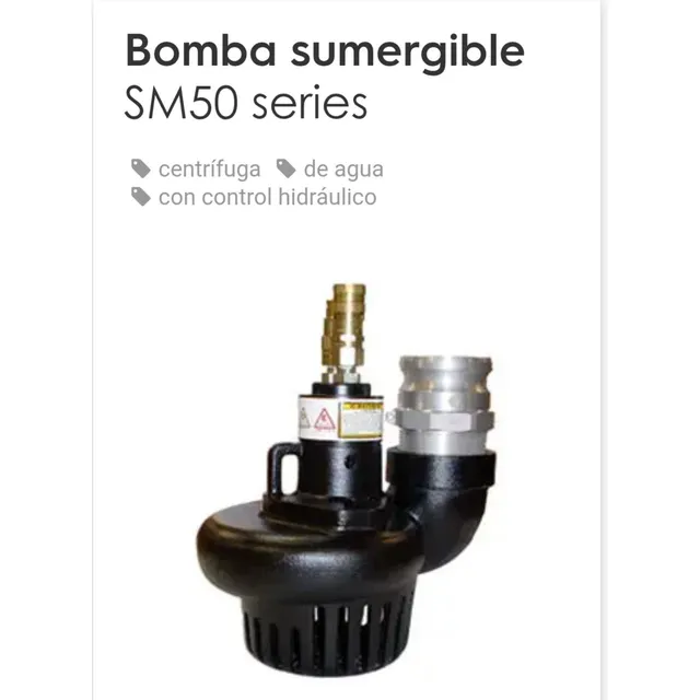Bomba De Achique Hidraulica Sumergible Stanley Sm 50 Series