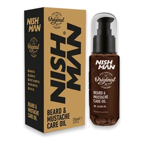 Aceite Para Cuidado De Barba Y Bigote 75 Ml Nishman 