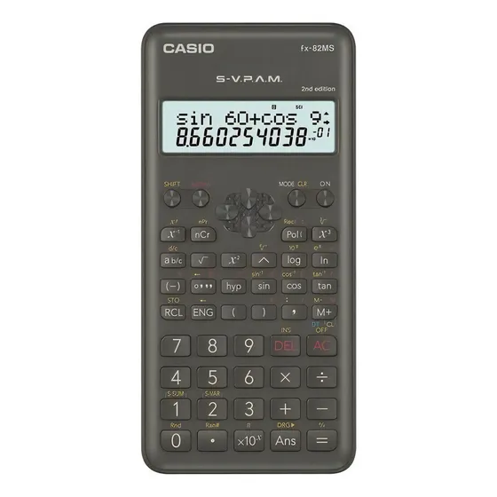 Calculadora Cientifica Casio Fx-82ms 240 Funciones Cálculos fraccionarios estadísticas factorial
