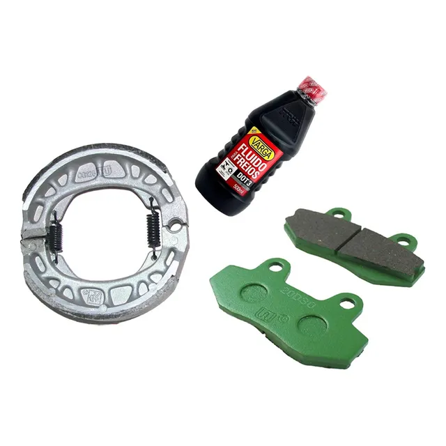 Kit Pastillas Y Patin Freno Cg/sapucai/fair + Liquido Freno