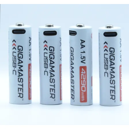 Pack 4 Pilas Aa Recargables  Ion Litio Usb Larga Duración
