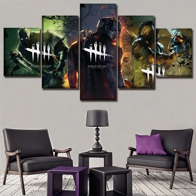 Quadros 5 Peças Dead By Daylight