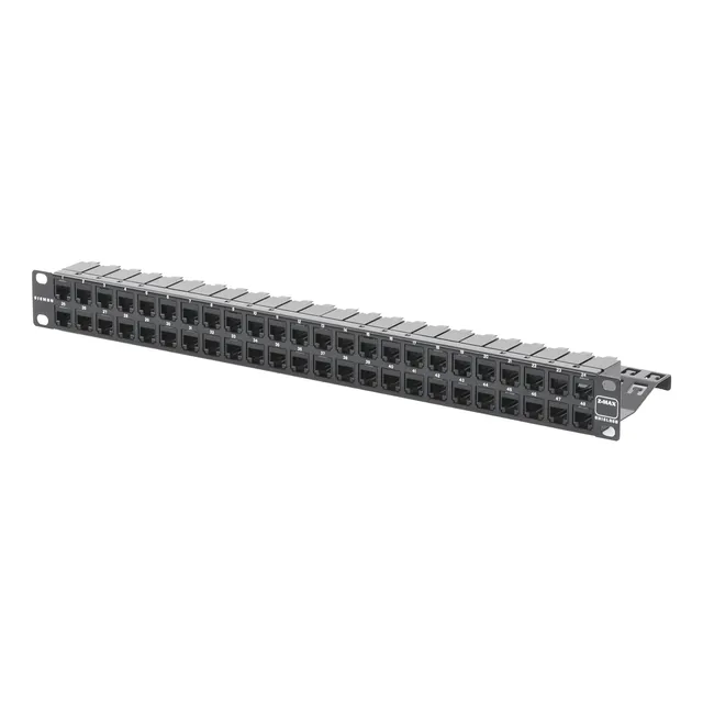 Patch Panel Z-max De 48 Puertos, Blindado, Precargado Con