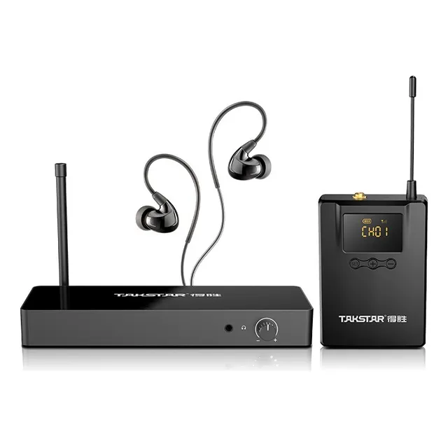 Sistema Monitor Inalámbrico Uhf Takstar Wpm300 Con Audífonos