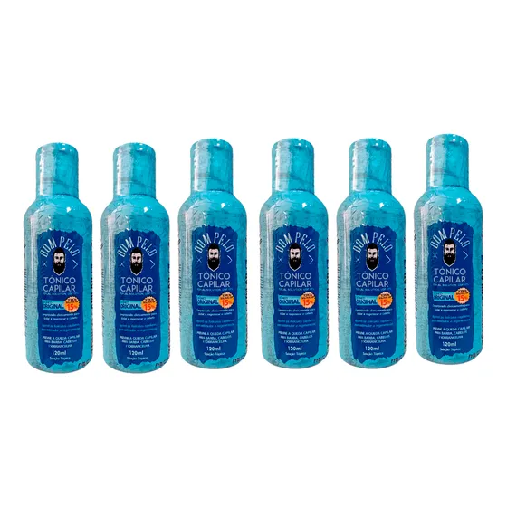 6 Dom Pelo Minoxi Faz Crescer Barbae Cabelo Original 120ml