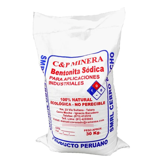 Bentonita Sodica Absorbente Para Usos Mineros, Agrícolas