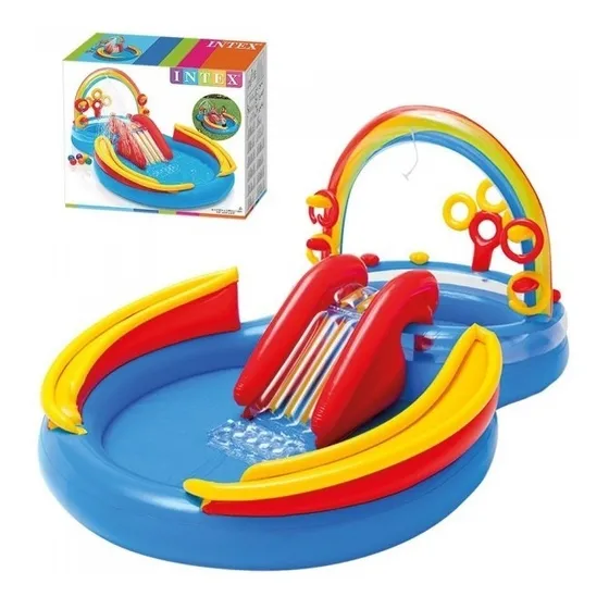 Piscina Centro De Juegos Inflable Arcoiris Intex 57453
