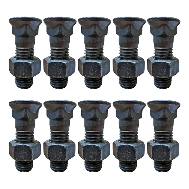 Kit 10 Parafuso Lamina Trator Arado 5/8 X 1,3/4 + Porca Unc