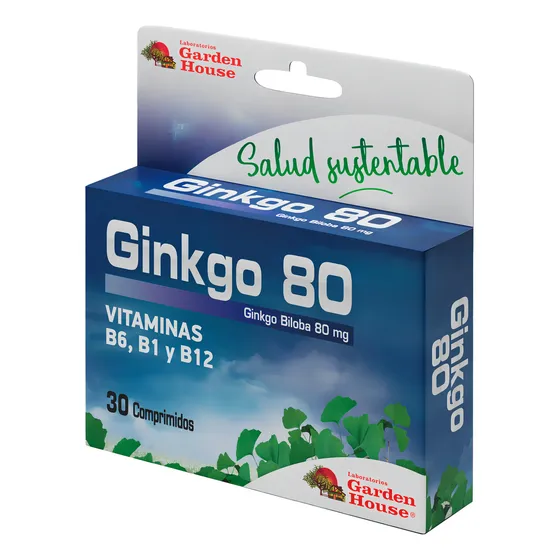 Ginkgo 80 Garden House Vitamina B1 B6 Y B12 X 30comprimidos Sabor Sin sabor