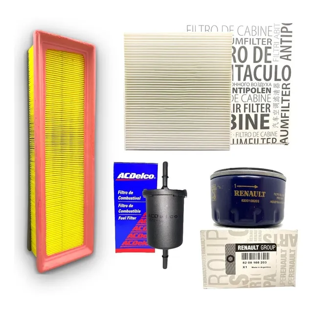Kit Service 4 Filtros Renault Logan Sandero 1.6 8v K7m