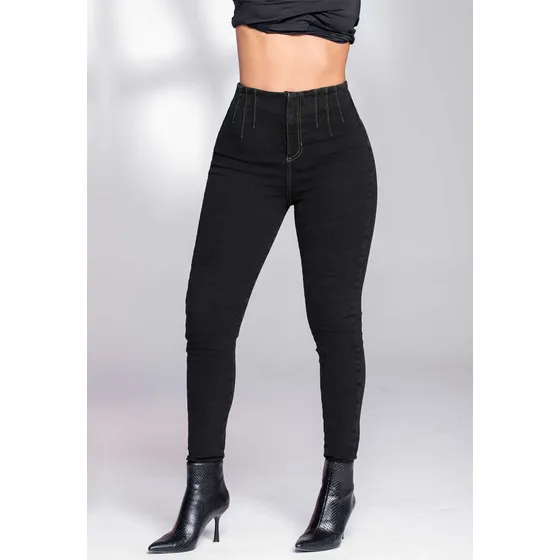 Jean Exterior Negro Mp 1319