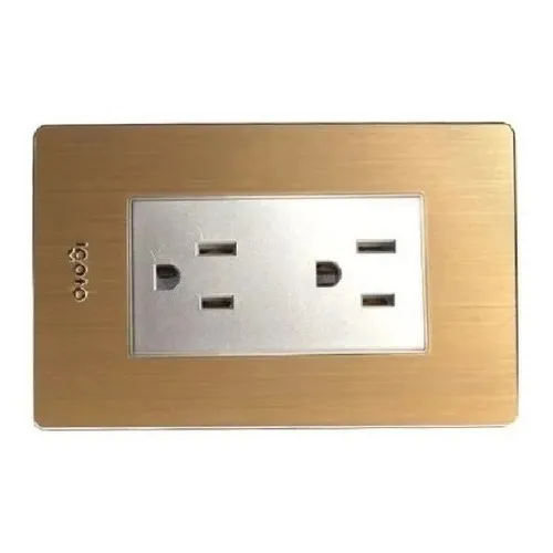 Toma Corriente Doble Con Tierra 125v~15a Igoto X105/2