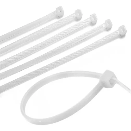 Kit 500 Abraçadeiras Nylon Enforca Gato 2,5 X 200mm Natural Cor Branco