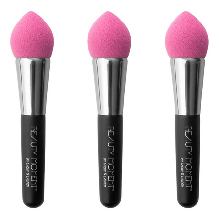 Beauty Blender Esponja Para Base Con Mango Pack De 3 Piezas Color Rosa Tamaño De La Esponja Pequeña Beauty Blender Esponja Para Base Con Mango Pack De 3 Piezas Color Rosa Tamaño De La Esponja Pequeña