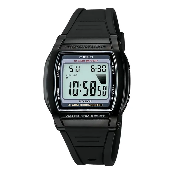 Reloj Casio W-201-1avcf Illuminator Cronógrafo-negro