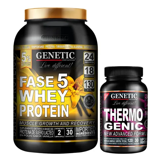 Músculos Definidos Whey Protein 1 Kilo + Thermogenic Genetic