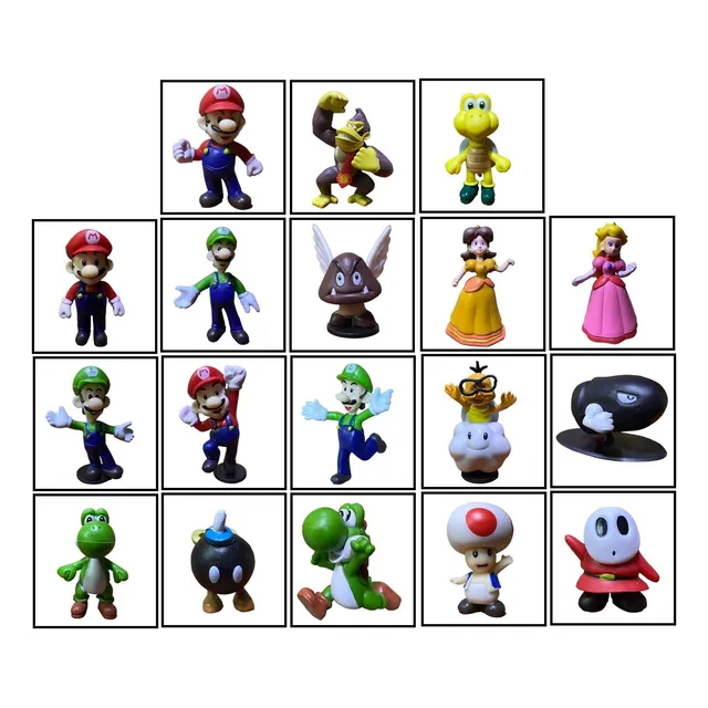 Mario Bros Coleccion Paquete 18 Unidades Figura Accion