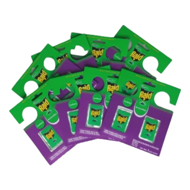 Anti Polilla Raid Percha - 8 Blister De 2 Unidades Cada Uno