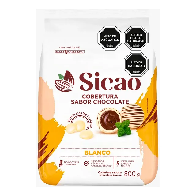 Chocolate Cobertura Sicao Varios Formatos Negro Leche Blanco