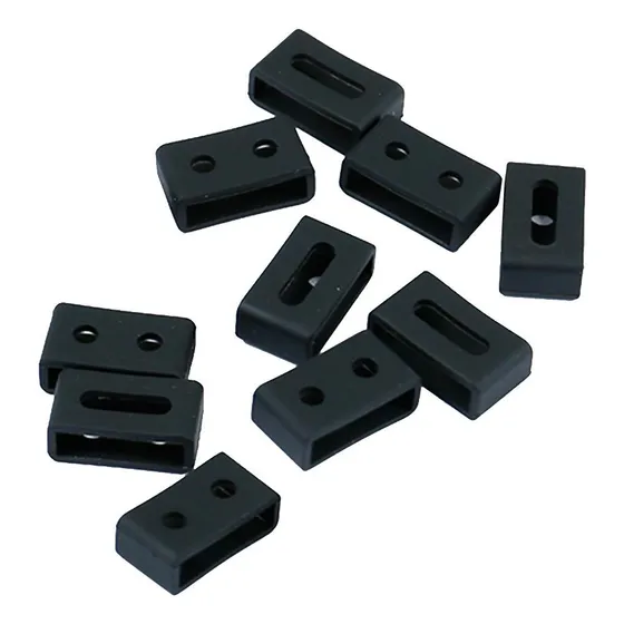 10 Piezas De Silicona Suave Correa De Reloj Lazos 22mm Negro