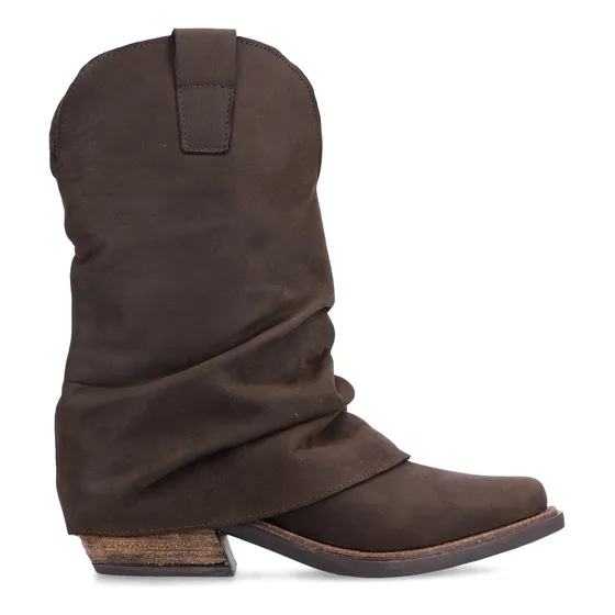 Botas Texanas Heben Emma Cuero Taco Medio Mujer