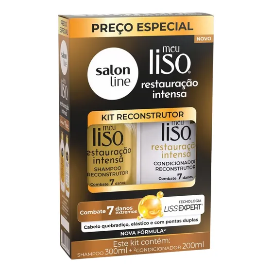 Kit Shampoo E Condicionador Restauração Intensa Salon Line