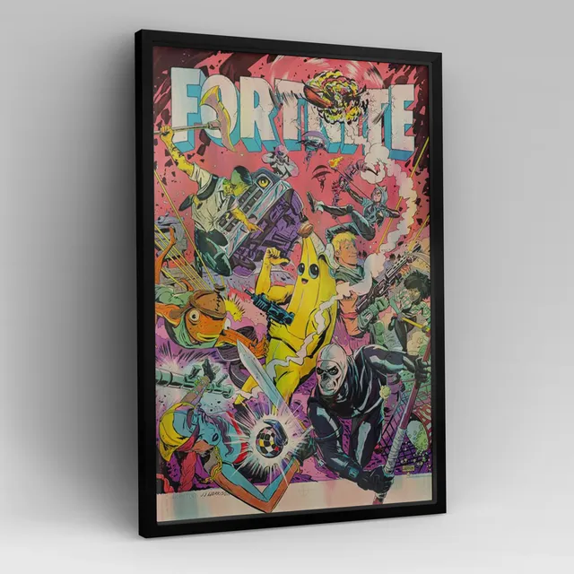 Cuadro Fortnite 40x30 Cm C/ Vidrio