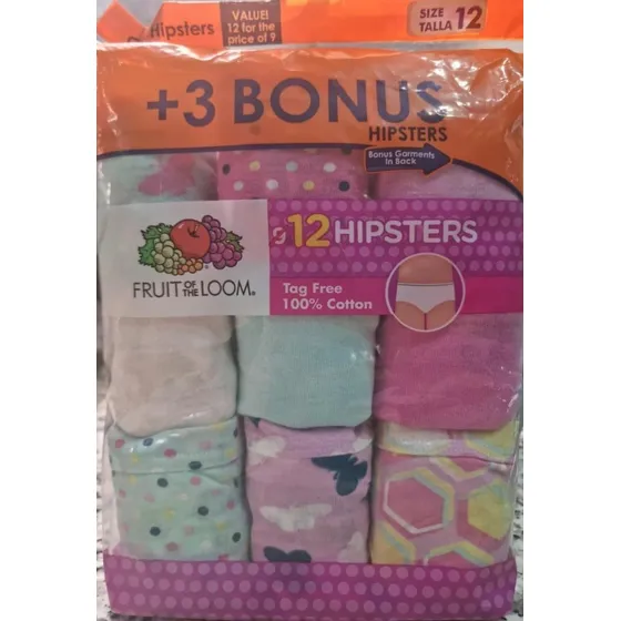 Pantaletas, Pantys, Blumer Para Niñas, Paquete 12 Unidades 