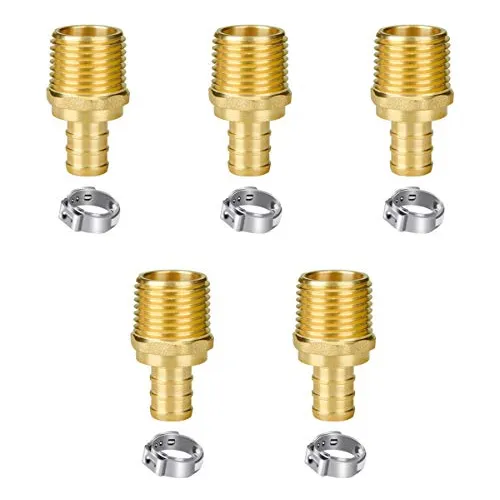 Adaptador Macho Roscado Npt 1/2puLG X 1/2puLG, Paquete De 5
