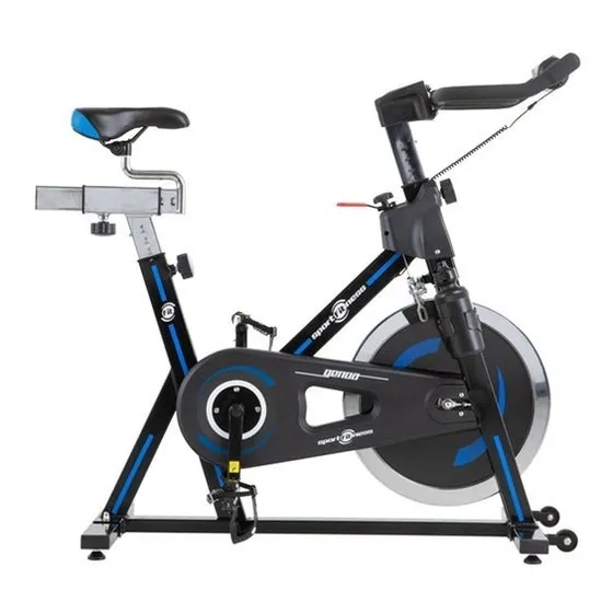 Bicicleta estática Sportfitness Genoa color negro y azul