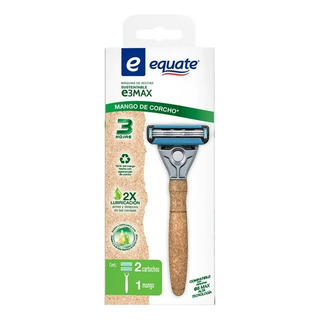 Rastrillo De Afeitar Equate E3max Sustentable Mango De Cor Rastrillo De Afeitar Equate E3max Sustentable Mango De Cor