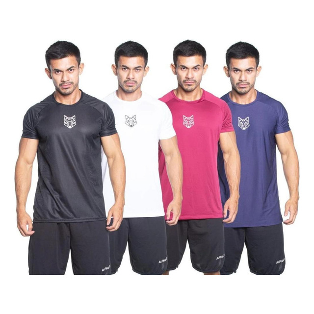 Kit 4 Camisetas Masculinas Dry Lobo Alpha Kit 4 Camisetas Masculinas Dry Lobo Alpha