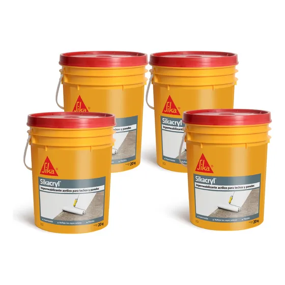 Membrana Liquida Sika Sikacryl 80 Kgs. Colores. Terracota Mate