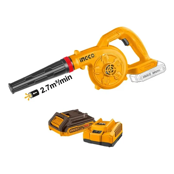 Sopladora Inalámbrica 2 en 1 + Batería 2AH + Cargador Ingco CABLI200281 | Cuotas sin interés