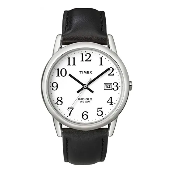 Reloj Timex Correa De Piel Con Luz 38 Mm T2h2819j Con Calendario Cristal Mineral Resistencia Al Agua 30 M