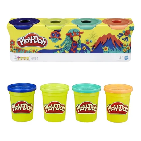 Play Doh Paquete De 4 Plastilinas De Diferentes Colores