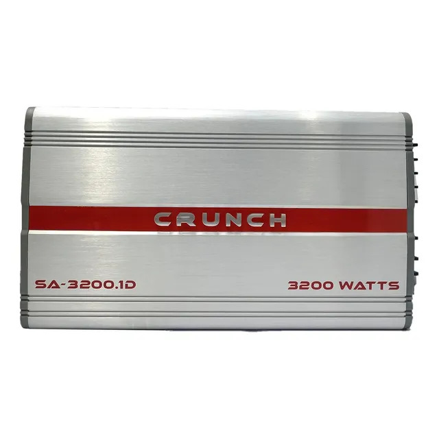 Amplificador Crunch Sa-3200.1d 3200w Clase D 1 Canal Color Plateado