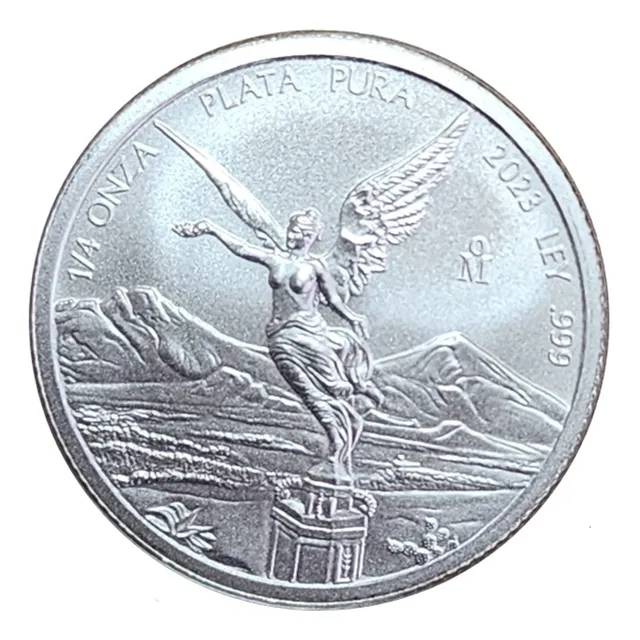 1/4 Onza De Plata Libertad 2023, Ley .999, En Capsula Unc