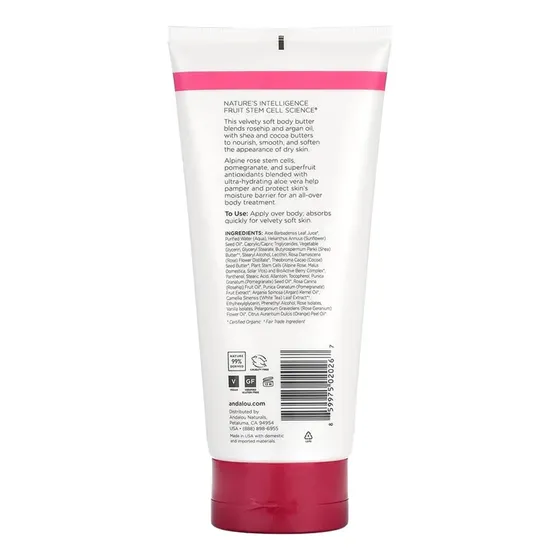 Andalou Naturals Btr Corporal, 1000 Rosas, Terciopelo Sua...