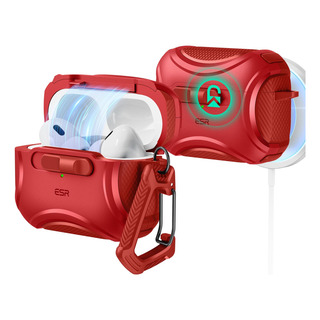 Funda Para AirPods Pro Esr Cyber Series, Color Rojo Oscuro Funda Para AirPods Pro Esr Cyber Series, Color Rojo Oscuro