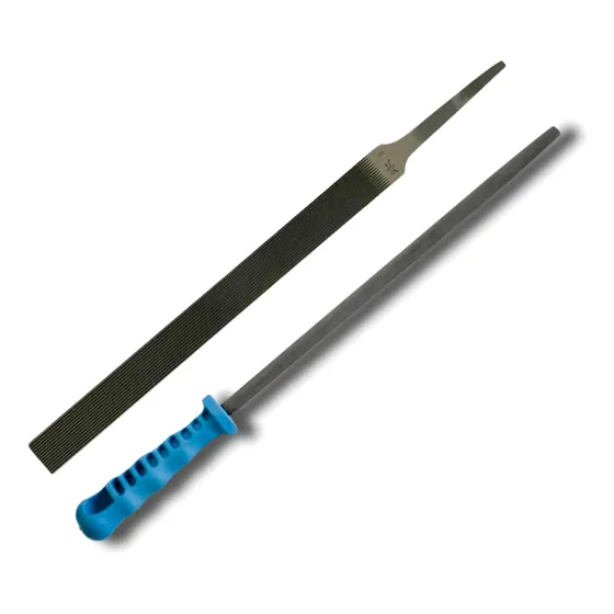 Kit Cuteleiro Lima Zigrinar Serrilha + Lima Chaira 10 Pol