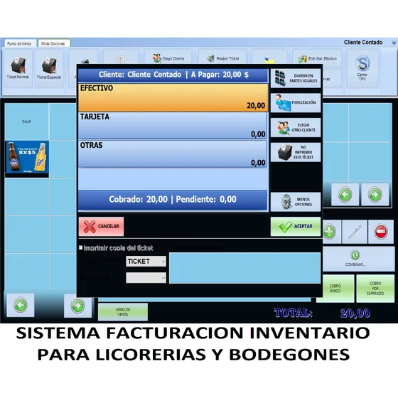 Sistema Administrativo Facturación Licorerias Bodegones