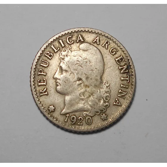 Argentina Níquel De 5 Centavos 1920 - Km#34